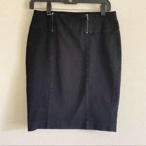 Pull On Black Pencil Skirt